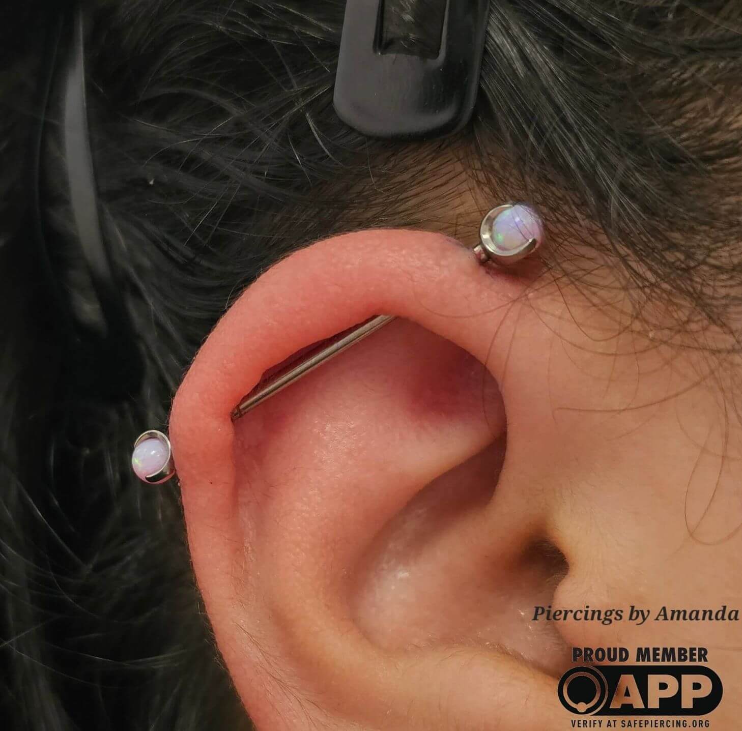 Industrial piercing with implant grade titanium